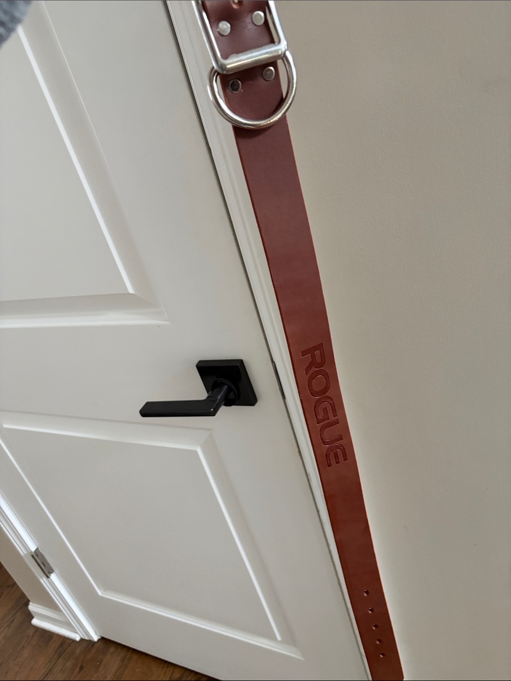 Rogue Chestnut Leather Wall Strap with Silver Hardware
